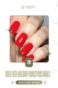 20 Bold Red Holiday Nails to Add Drama to Your Festive Look
