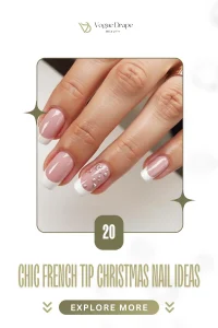 20 Chic French Tip Christmas Nail Ideas Youll Love