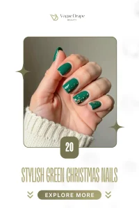 20 Stylish Green Christmas Nails for a Fresh Holiday Aesthetic
