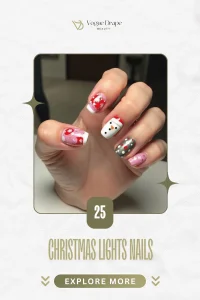 25 Christmas Lights Nails That Will Spark Joy This Season