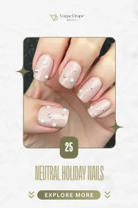 25 Neutral Holiday Nails That Pair Well with Any Outfit