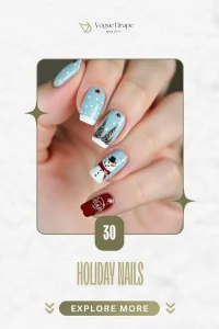 30 Holiday Nails That Combine Winter and Christmas Themes Beautifully