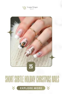 25 Short Christmas Nails Perfect for a Subtle Holiday Look