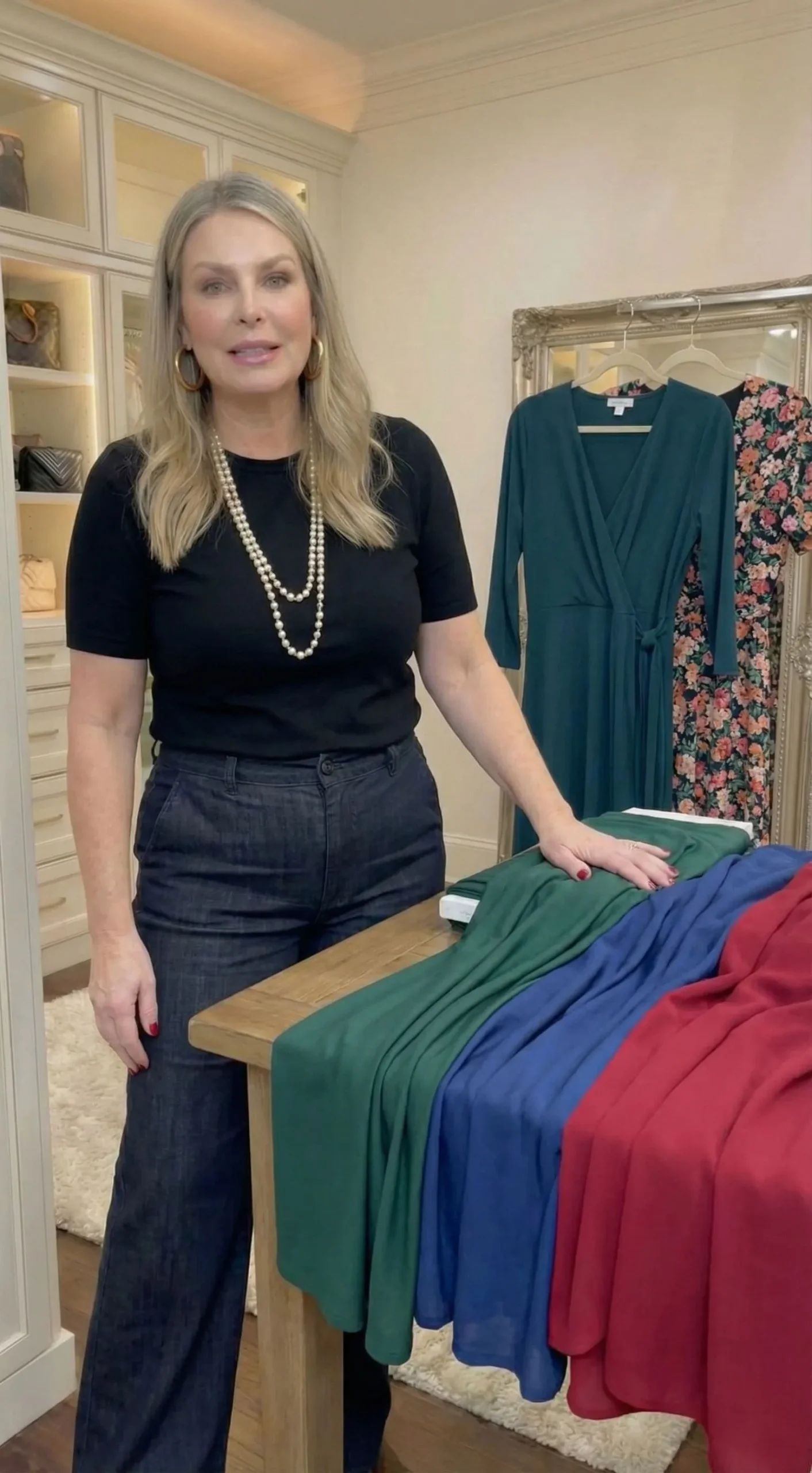 Soft matte jersey and crepe fabric textures for dresses