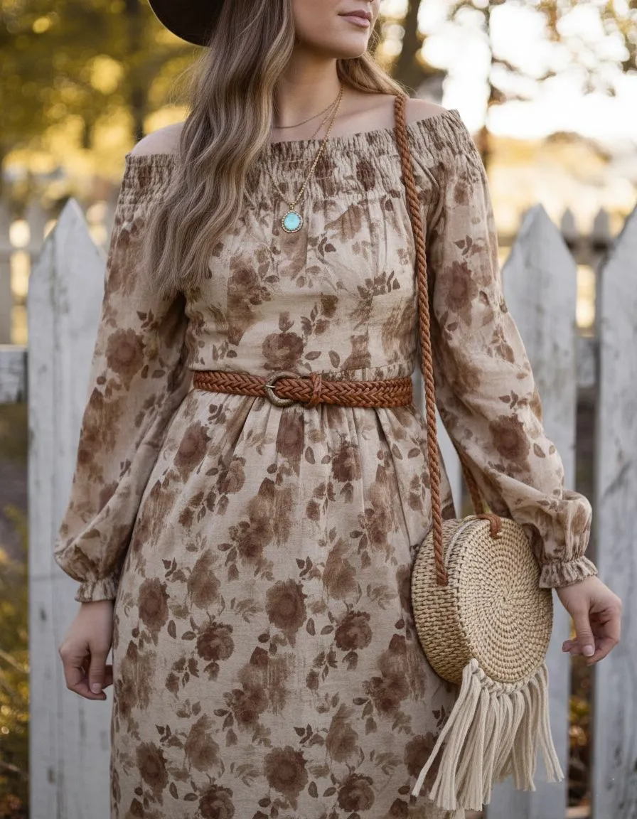 A flatlay of a tan suede hat and turquoise jewelry