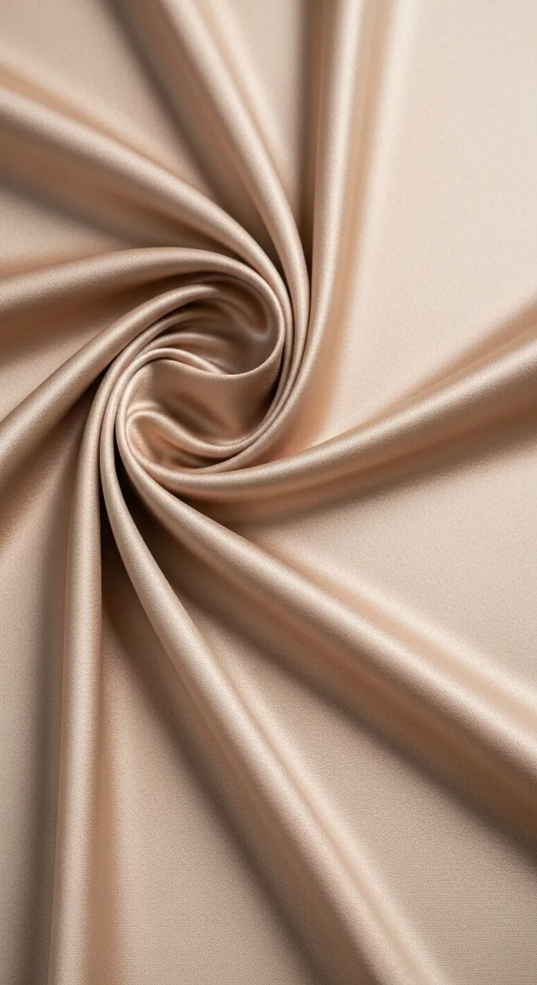 Close up of champagne silk fabric texture suitable for Miami nightclub dress codes