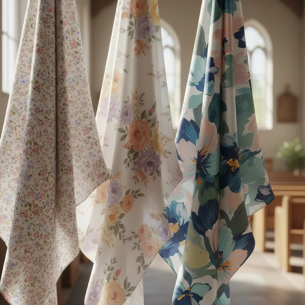 Comparison of micro floral and large bloom fabric prints