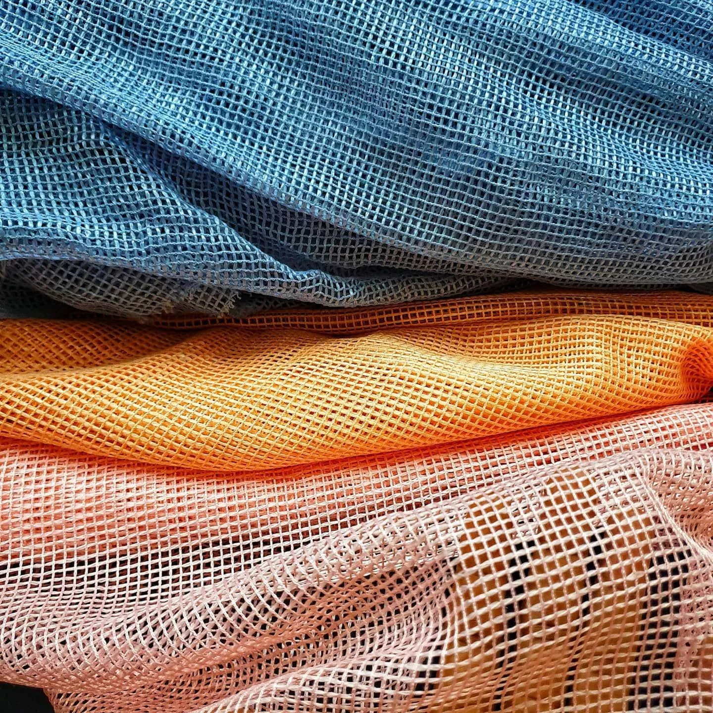 Close up of mint green technical mesh fabric texture