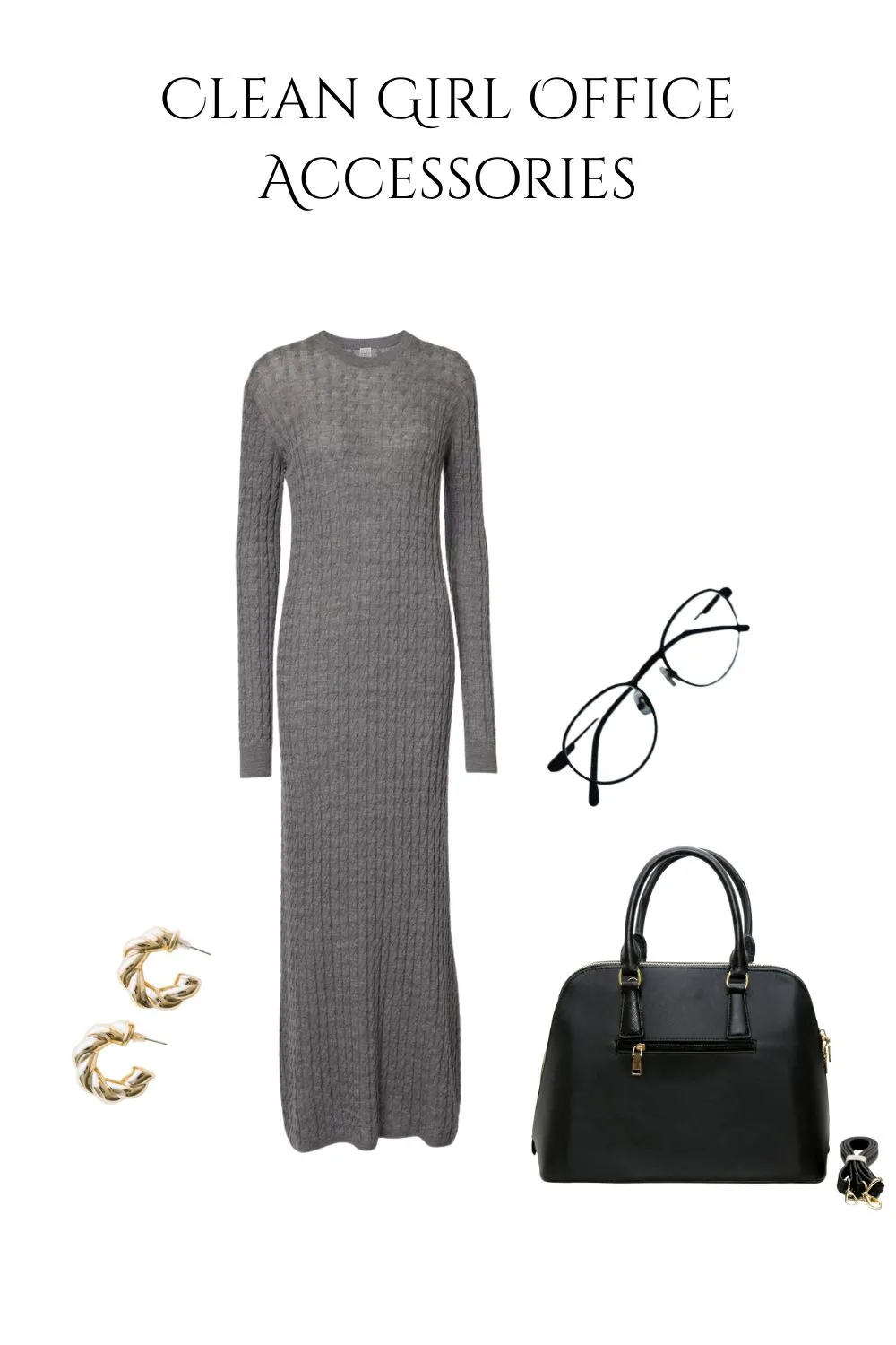 Gold hoops and leather bag for work