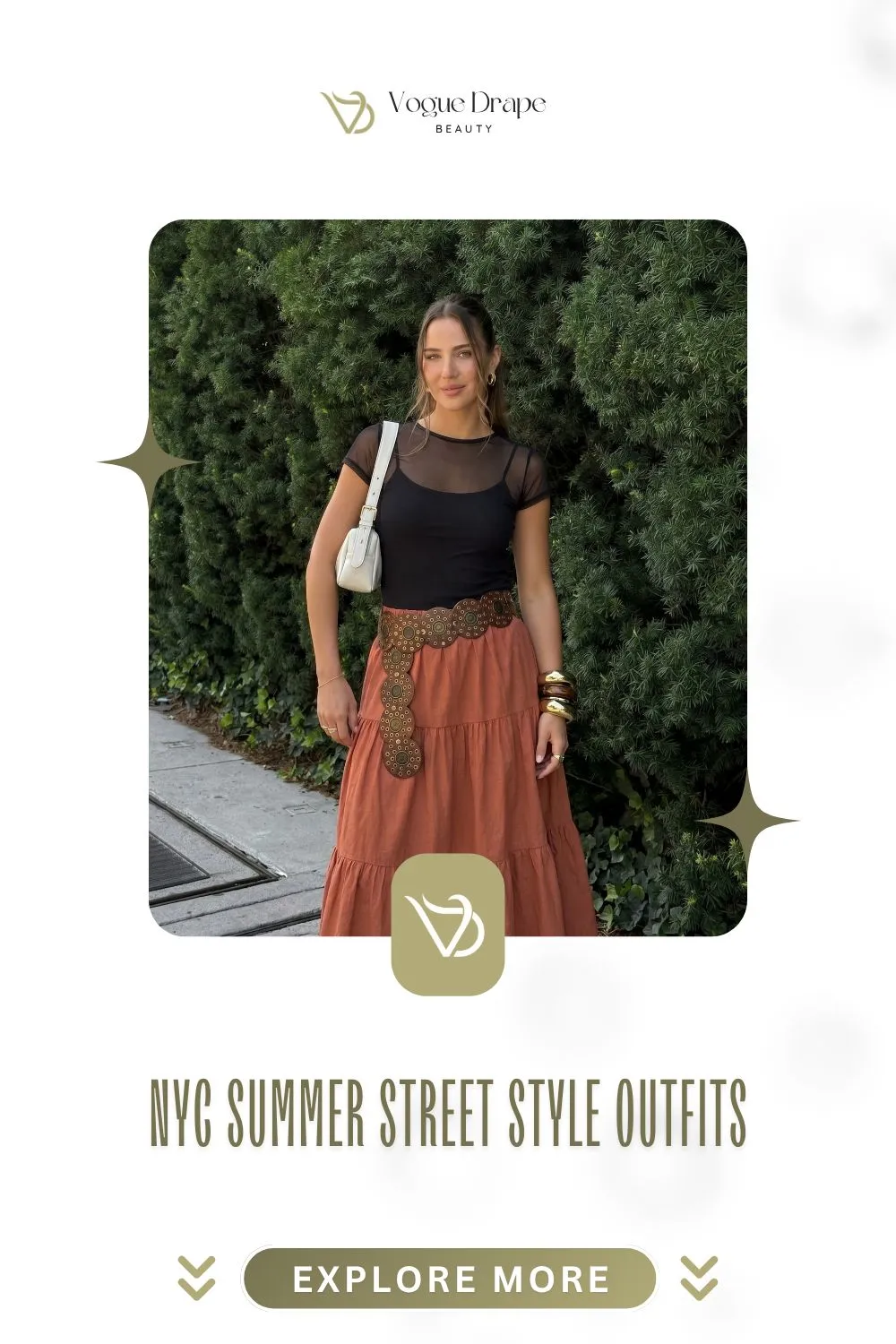 A woman wearing a breathable NYC summer street style outfit for humid heat featuring linen shorts and a fitted tank top.