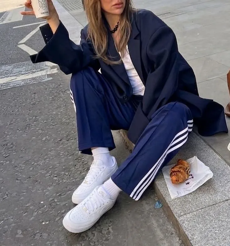 White leather sneakers and crew socks
