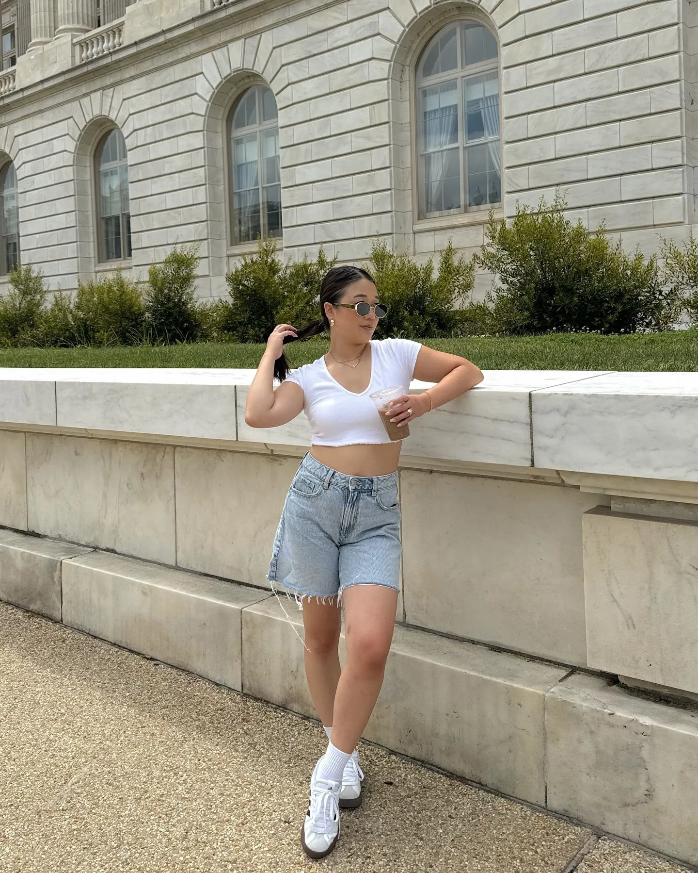 Vintage High-Waisted Frayed Denim Shorts